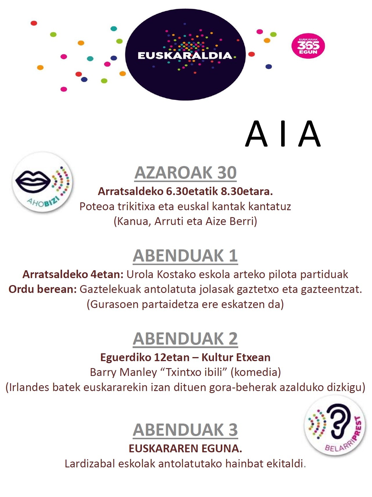 Euskaraldia Aian