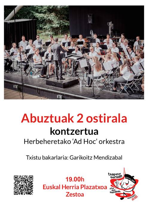 Kontzertua: Vakantie Orkest 'Ad Hoc' Holiday Ochestra