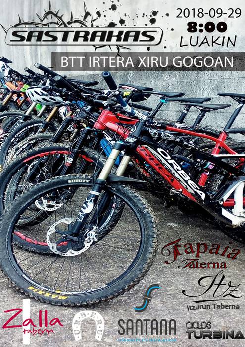 ‘Xiru'ren omenezko BTT irteera egingo da larunbatean