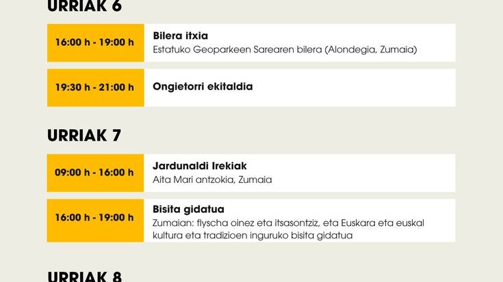 Geoparkeen Sarearen XI. Jardunaldi Irekiak
