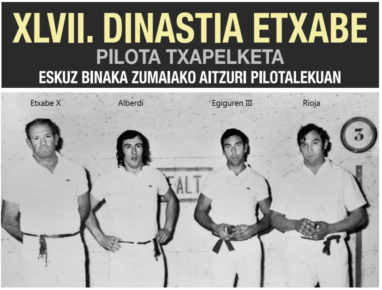 Dinastia Etxabe txapelketako lehen jardunaldia jokatuko da gaur