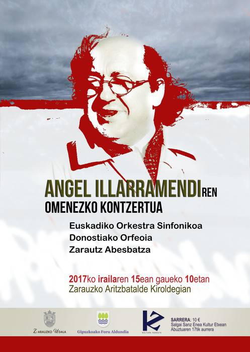 Abuztuaren 17tik aurrera erosi daitezke Angel Illarramendiren omenezko kontzerturako sarrerak