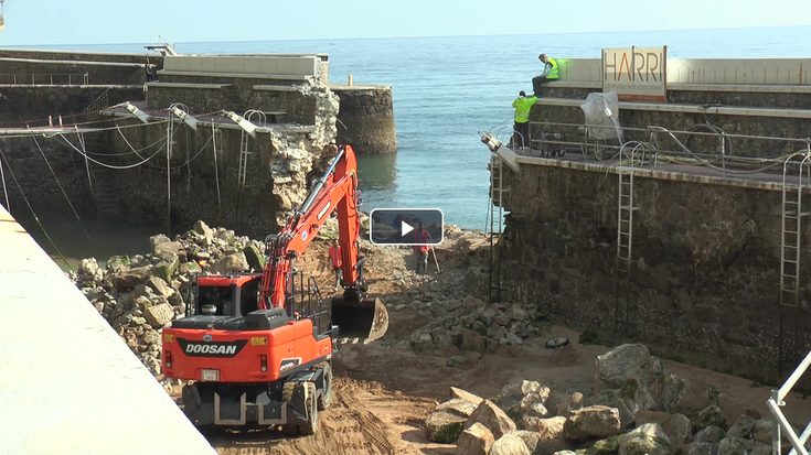 Bideoa: Moilako hormaren konpontze lanak abian