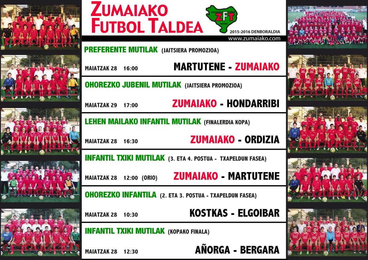 MAIATZAK 28-29 PARTIDOAK