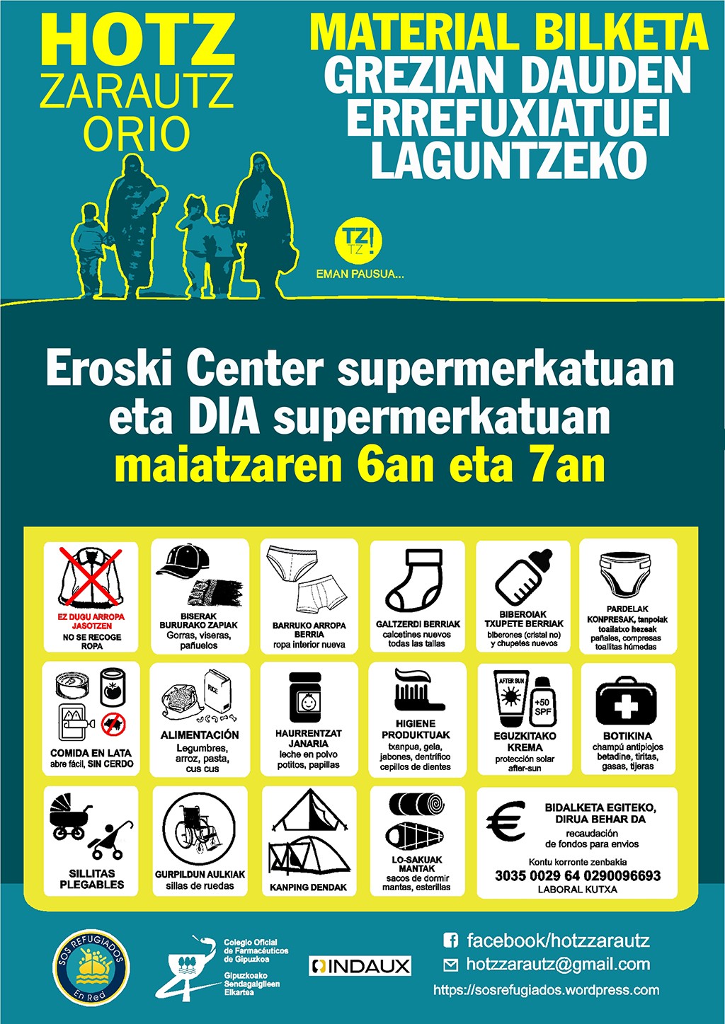 Material bilketa errefuxiatuentzat