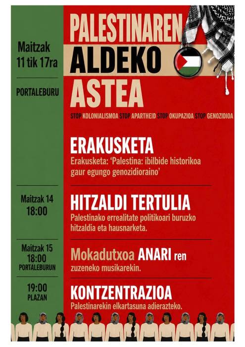 Palestinaren aldeko astea: erakusketa