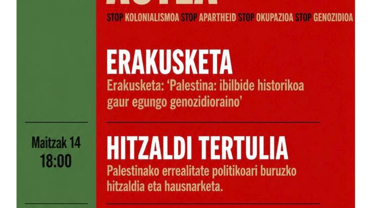 Palestinaren aldeko astea: erakusketa