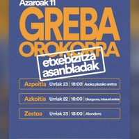 Asanblada: azaroaren 11ko greba orokorra