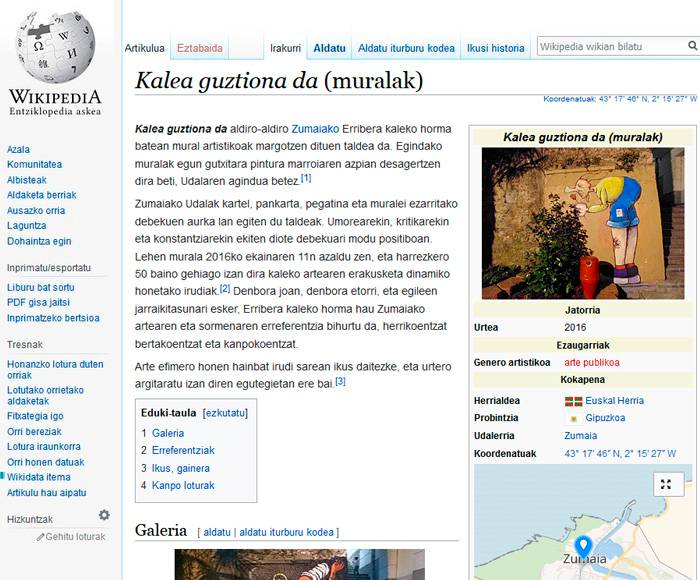 Wikipedian da Kalea Guztiona Da
