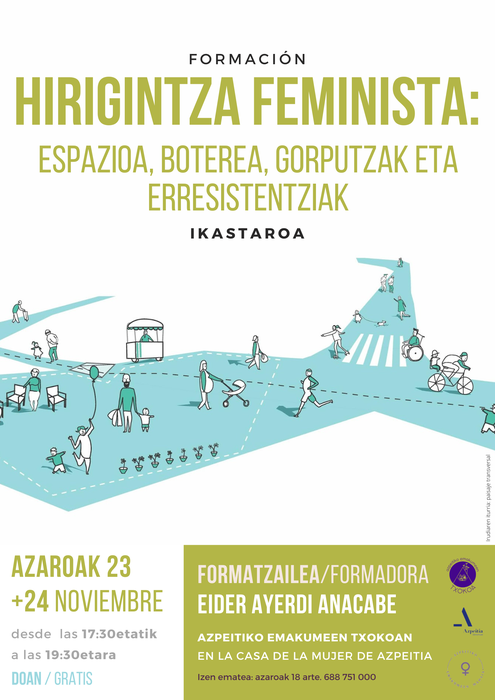 Ikastaroa (A25): Hirigintza feminista: espazioa, boterea, gorputzak eta erresistentziak.