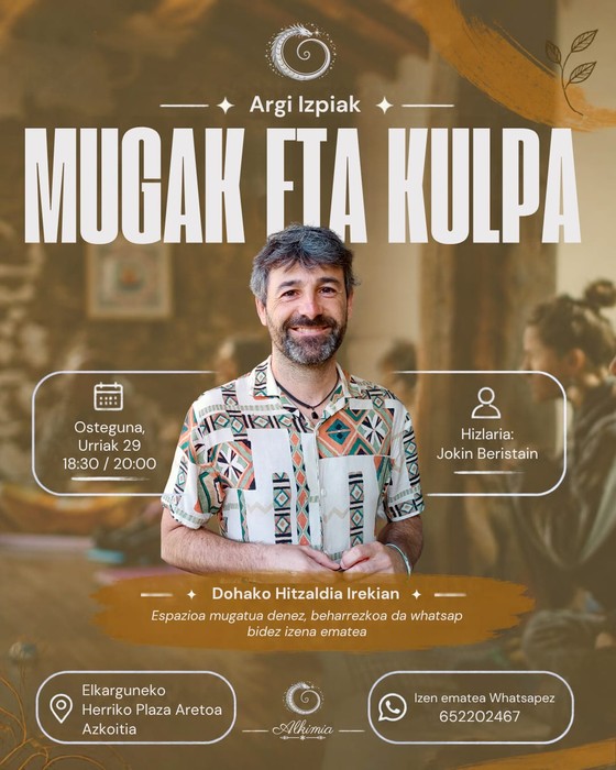 Hitzaldia: 'Mugak eta kulpa'