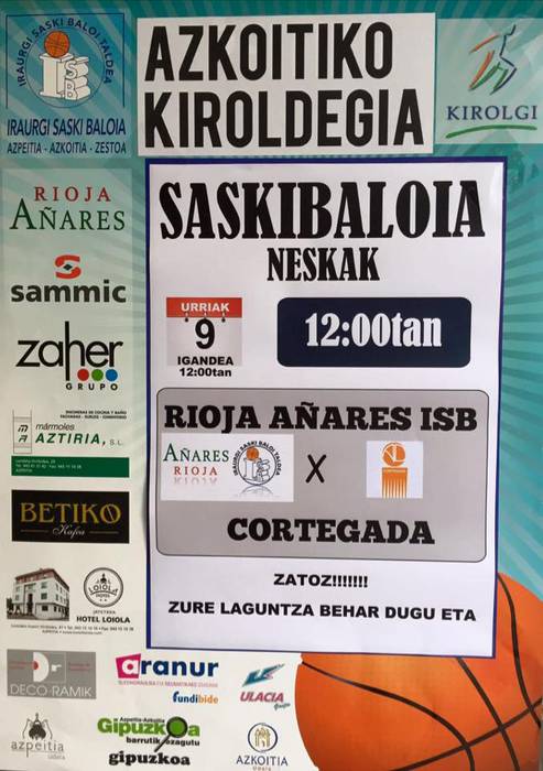 Rioja Añares ISB - Cortegada saskibaloi partida