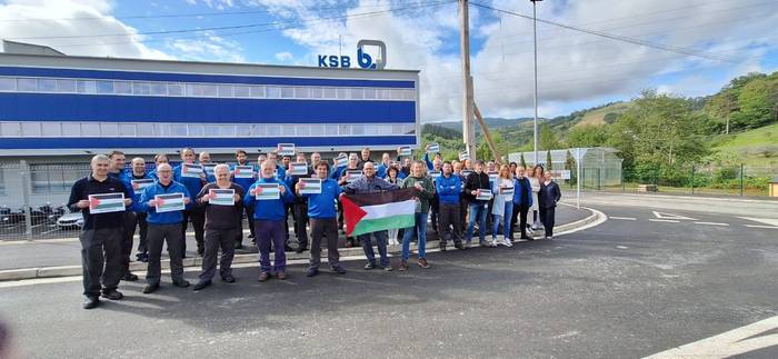 Palestinako genozidioa salatu dute eskualdeko zenbait langilek, sindikatuek deituta