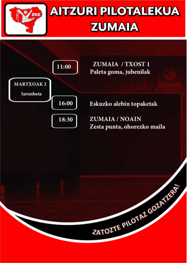 Aste honetako pilota partidak