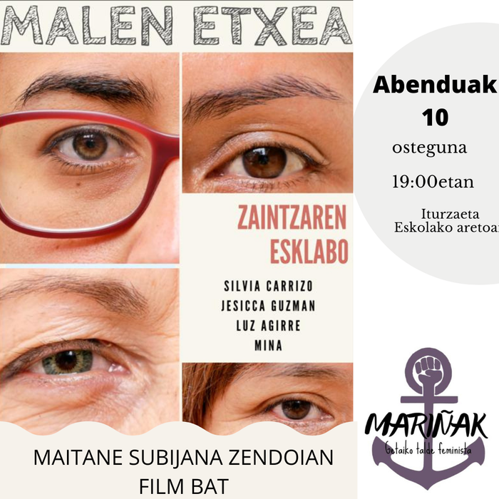 'Malen Etxea. Zaintzaren esklabo' dokumentala emango dute Getarian ostegunean