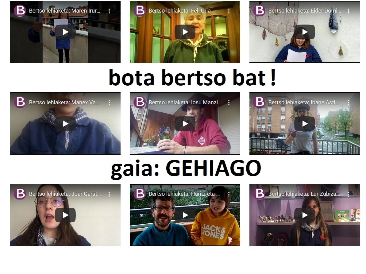 BOTA BERTSO BAT! lehiaketa bideo bidezkoa izango da aurten