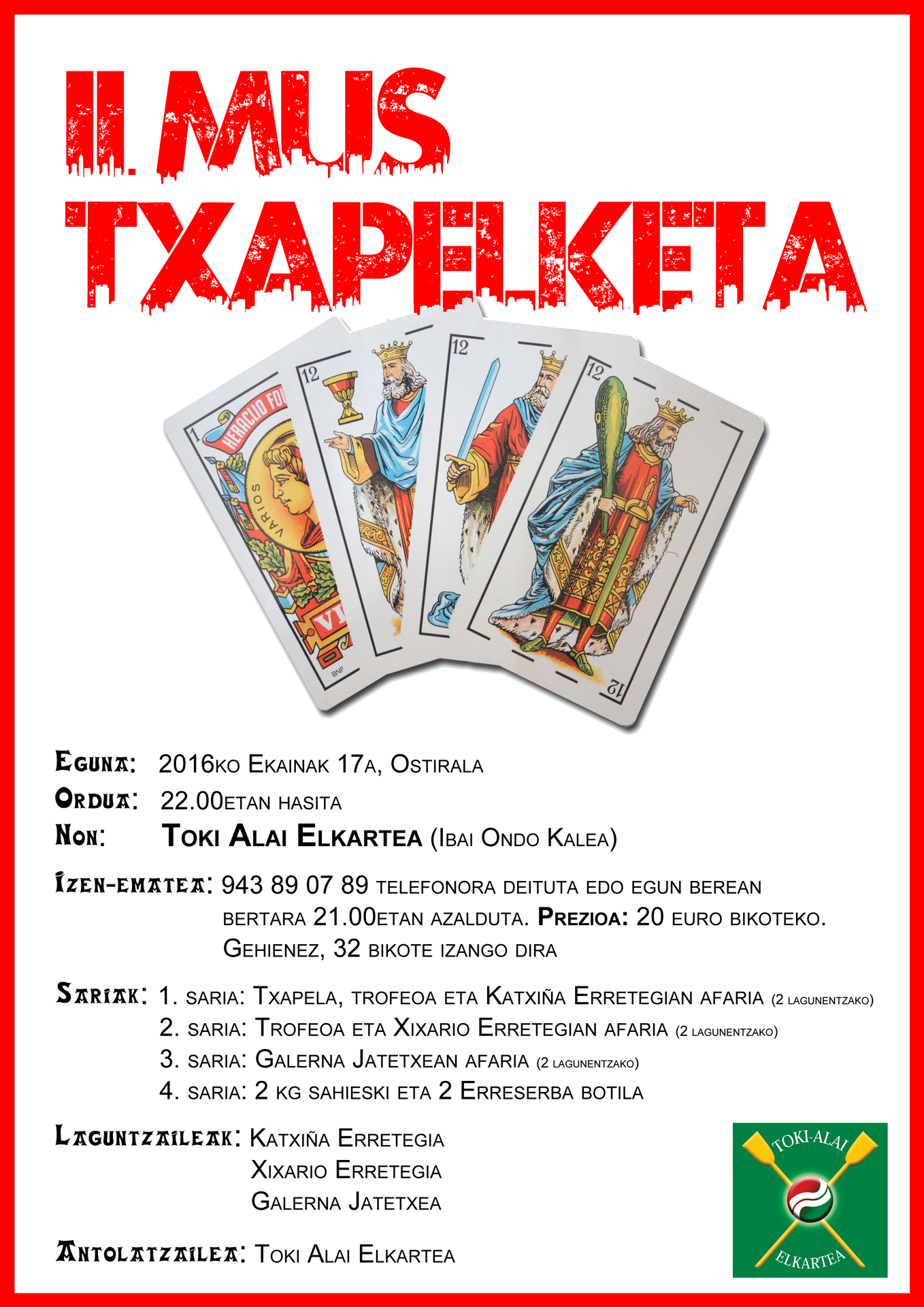 Toki-Alai Elkarteko II. MUS TXAPELKETA