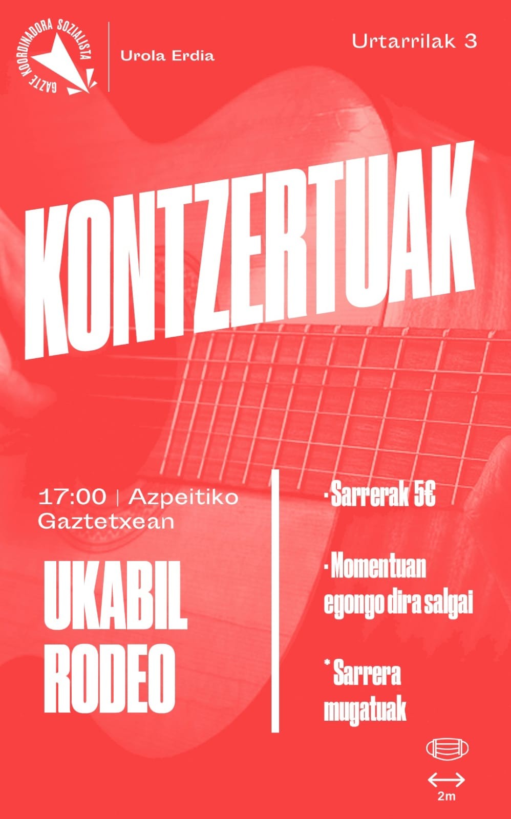 Ukabilen eta Rodeoren kontzertuak izango dira igandean