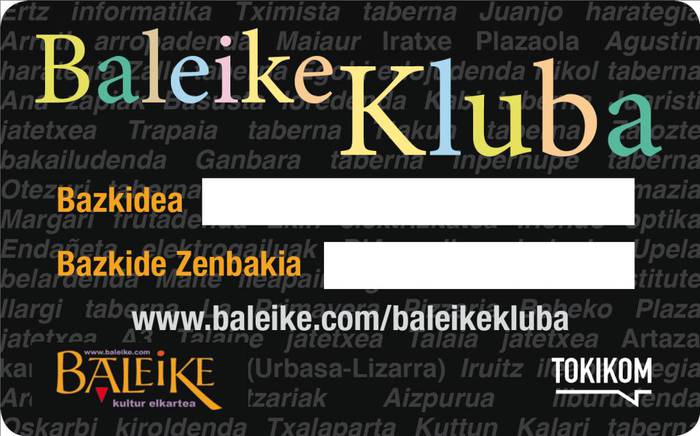 Baleike txartelarekin hamaika abantaila dauzkazu herriko merkataritzan