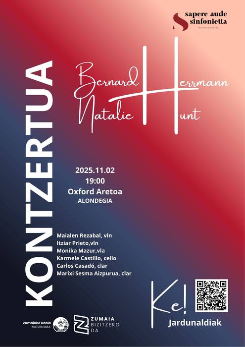 Kontzertua: Bernard Hermann eta Natalie Hunt