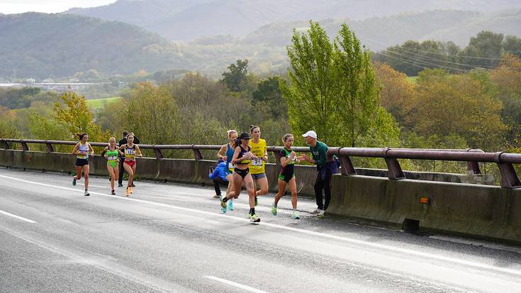 Podiumaren atarian geratu da Helene Alberdi Behobia Donostian