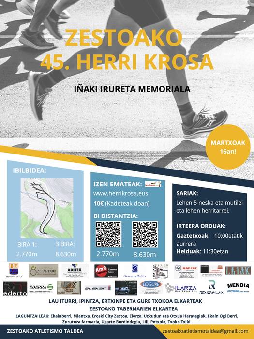 Zestoako 45. Herri Krosa. Iñaki Iruretaren oroimenezkoa.