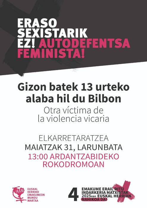 Elkarretaratzea: 'Eraso sexistarik ez! Autodefentsa feminista!'