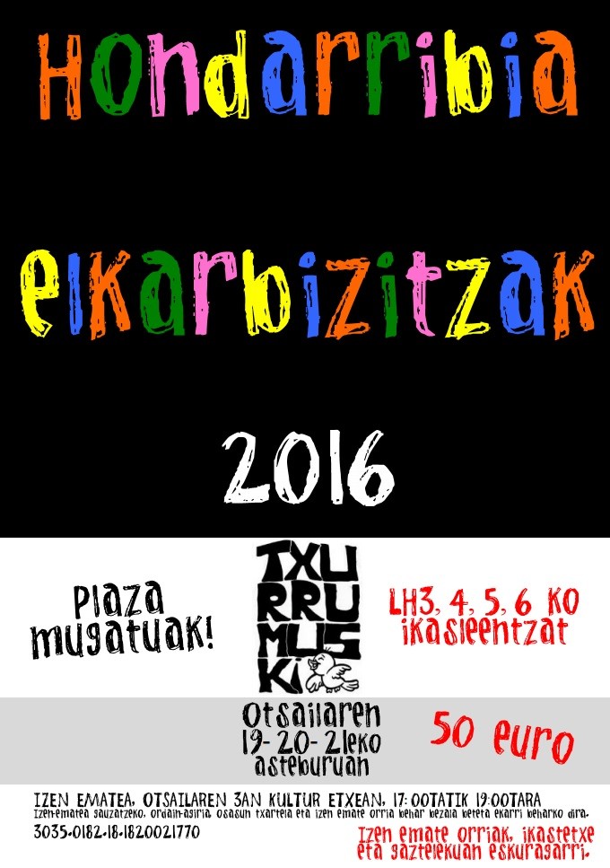 TXURRUMUSKI. Hondarribira elkarbizitza asteburua. 