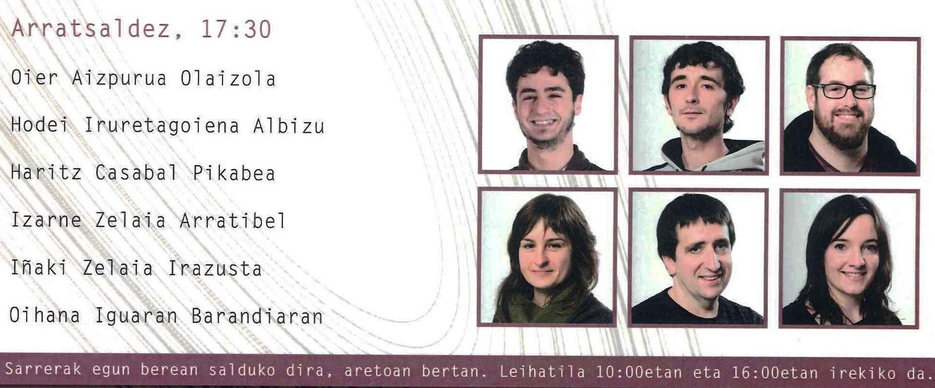 Maiatzak 30, arratsaldeko saioa