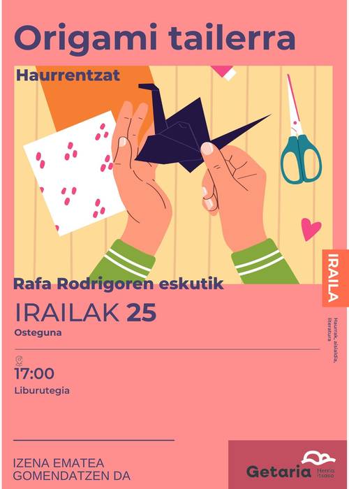 Ikastaroa: haurrentzako origami tailerra