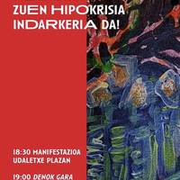 Manifestazioa: 'Erresistentzia Feminista. Zuen Hipokrisia Indarkeria da!'
