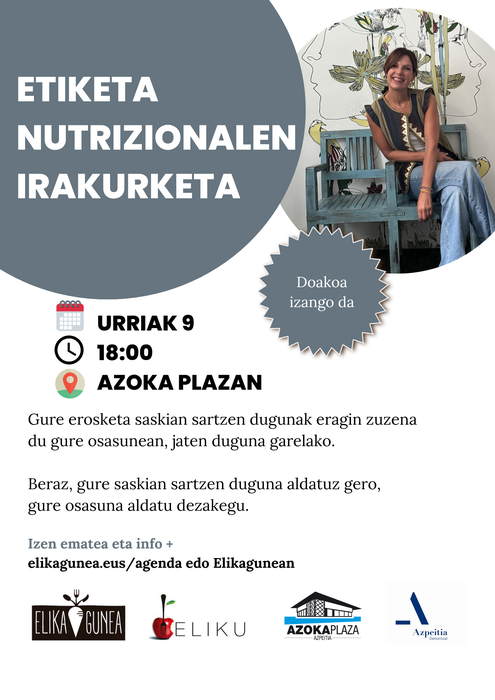 'Etiketa nutrizionalen irakurketa' ikastaroa