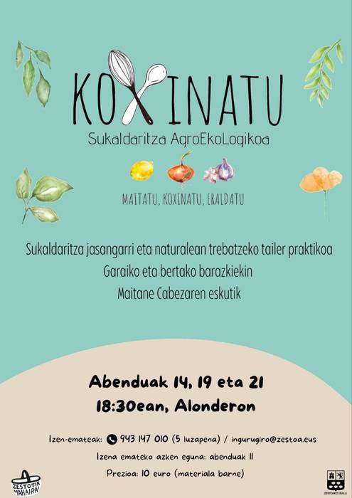 Sukaldaritza agroekologikoa: 'Koxinatu'