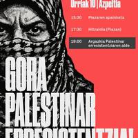 Hitzaldi eta argazkia: Gora palestinar erresistentzia!