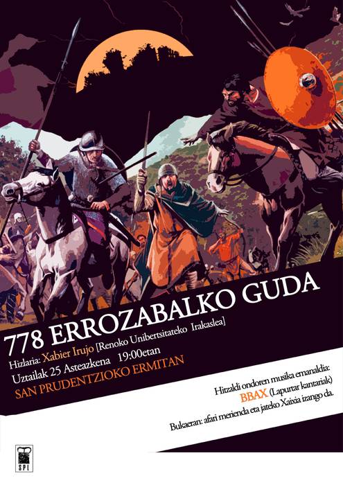 Orreagako gudaren ikuspegi berritzailea eskainiko du gaur Xabier Irujok San Prudentzion