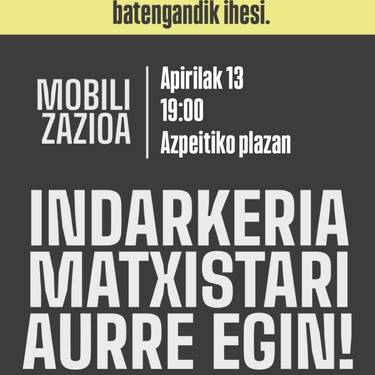 Elkarretaratzea: 'Indarkeria matxistari aurre egin!'