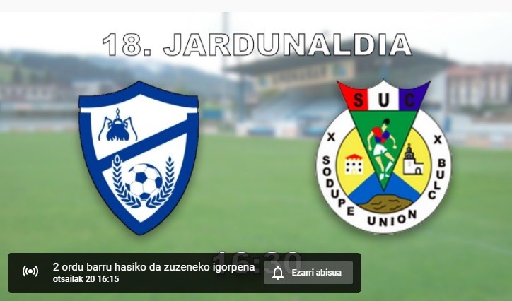 Lagun Onak-Sodupe Youtuben ikusteko aukera