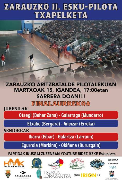 Txapelketa: Zarauzko II. Esku Pilota Txapelketako finalerdiak