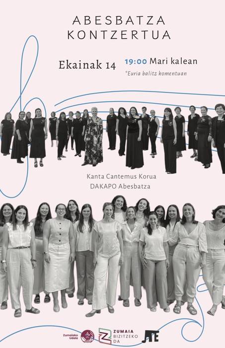 Abesbatza kontzertua: Kanta Cantemus Korua eta DAKAPO Abesbatza