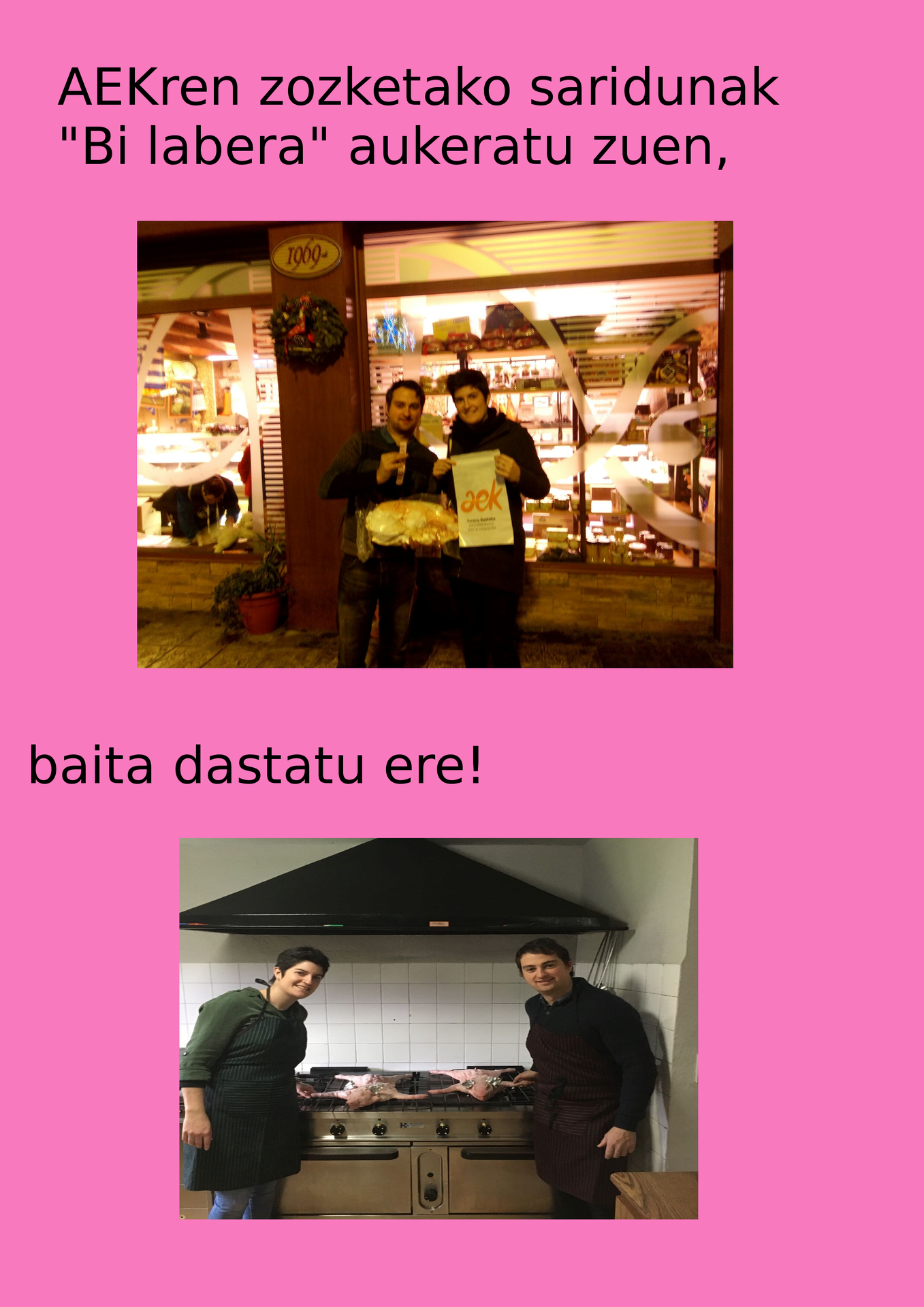 AEKren zozketako saria jaso dute