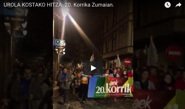 BIDEOA: Korrika Zumaiatik pasatu den unea