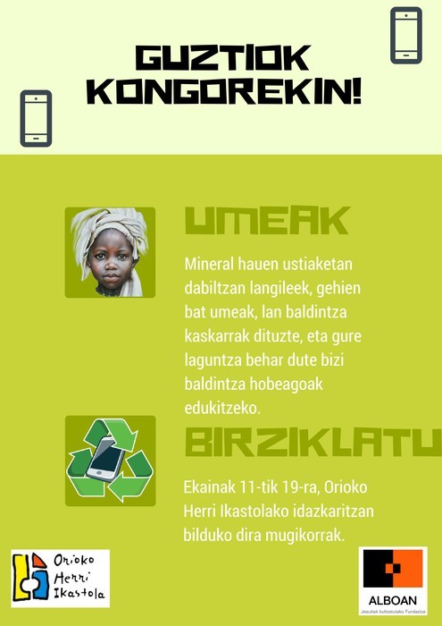 Mugikor zaharren bilketa egingo da ikastolan, Kongoko herritarren alde