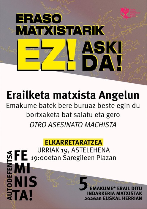 Elkarretaratzea: 'Eraso matxistarik ez! Aski da!'