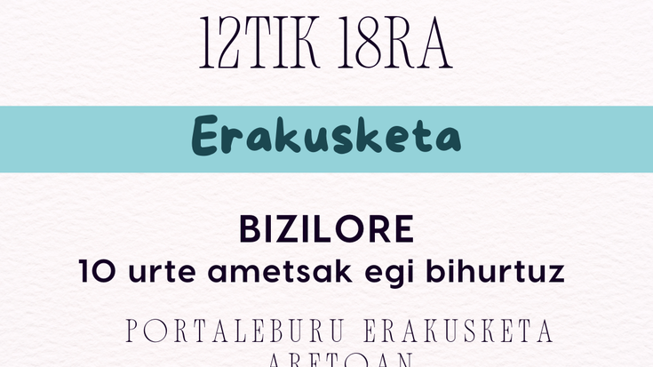 Erakusketa: 'Bizilore, 10 urte ametsak egi bihurtuz'