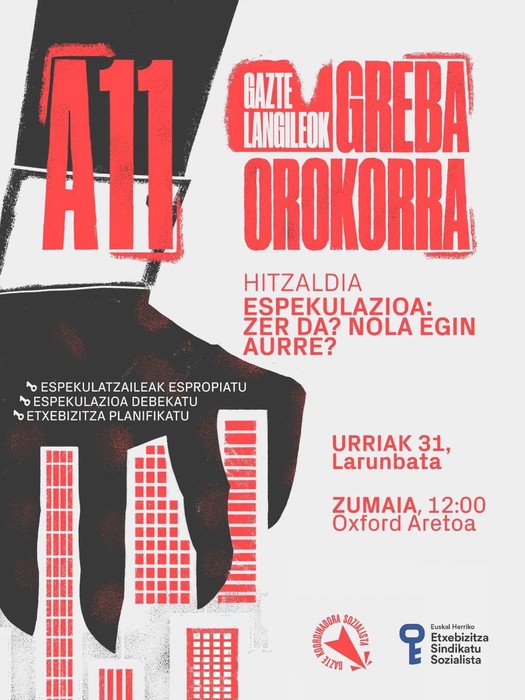Hitzaldia: 'Espekulazioa: zer da? Nola egin aurre?'