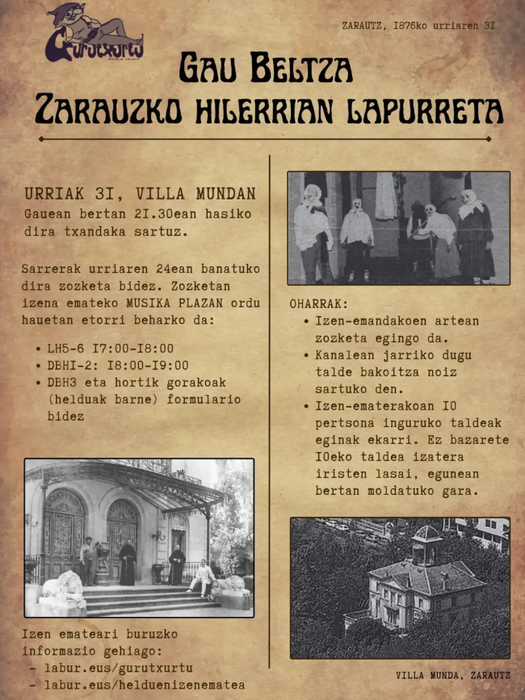 Gau Beltza: 'Zarauzko hilerrian lapurreta'