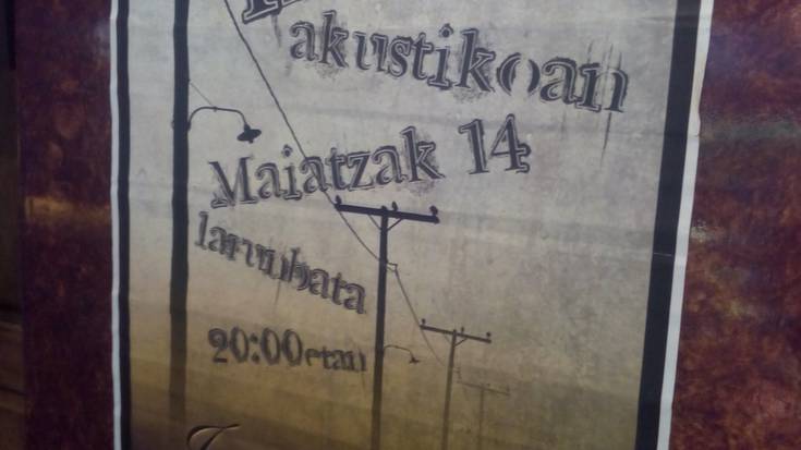 Kokein taldearen kontzertu akustikoa, bihar, Itzurun tabernan