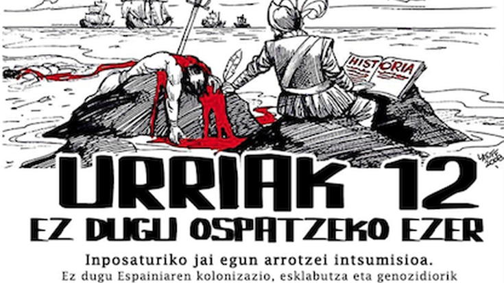 Urriaren 12aren harira, 'Ez dugu zer ospatu! Alde hemendik!' irakurketa