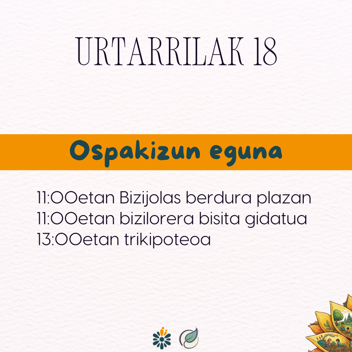 Eguna: Bizilore eskolaren 10. urteurreneko ospakizuna