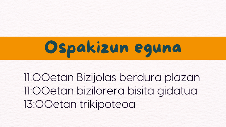 Eguna: Bizilore eskolaren 10. urteurreneko ospakizuna